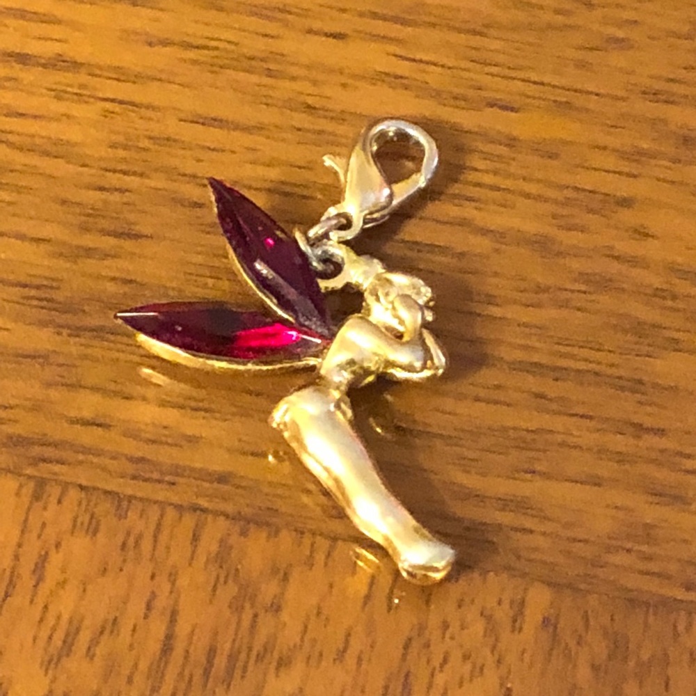 Ladies Gold And Ruby Red Fairy Charm - image 2